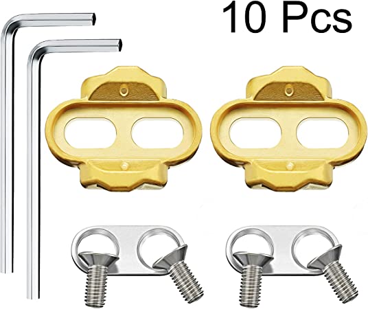 2 Pieces Bike Cleats Bicycle Cleats Pedal Cleats and 2 Pieces Hexagonal Wrench for Eggbeater, Candy, Smarty, Mallet Pedals