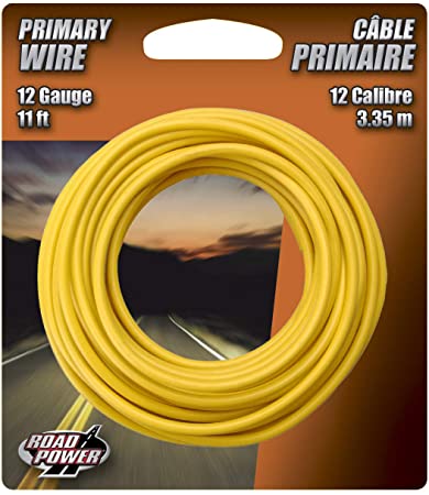 Coleman Cable 12-1-14 12-Gauge 11-Foot Automotive Copper Wire, Yellow