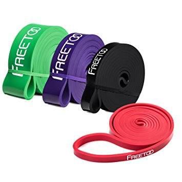 FREETOO Resistance Stretch Exercise Pull up Rubber Bands for Men, Women Workout at Home or Gym