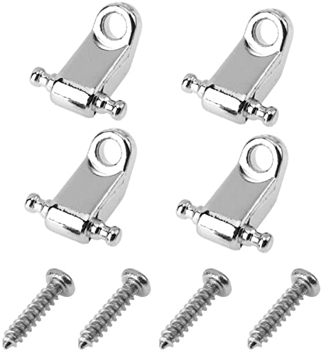 Timiy Guitar Metal Roller String Trees String Retainer Guide with Screws for Electric Guitar Parts Pack of 4 (Silver)