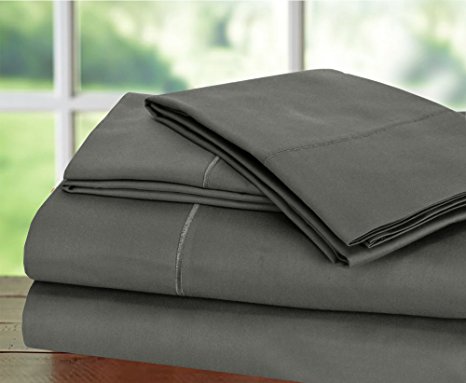 Hotel Collection! Luxury Sheets on Amazon Top Seller in Bedding! - Blockbuster Sale: Todays Special - Luxury 1000 Thread count 100% Egyptian Cotton Sheet Set,Queen - Charcoal