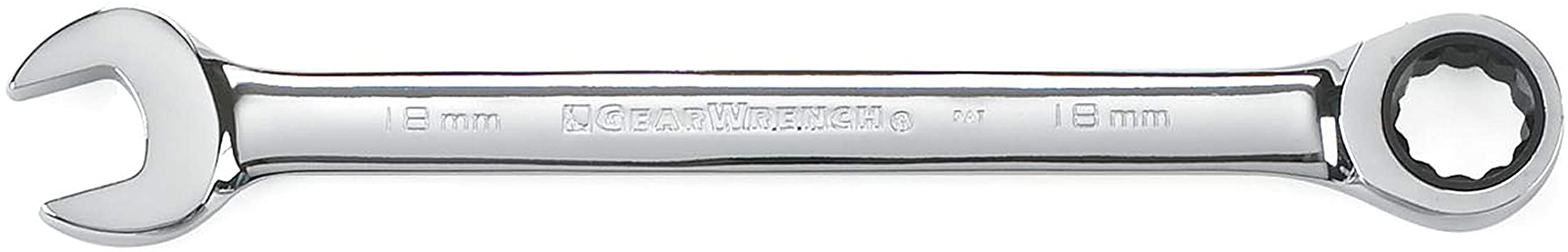 GEARWRENCH 12 Pt. Ratcheting Combination Wrench, 18mm - 9118D