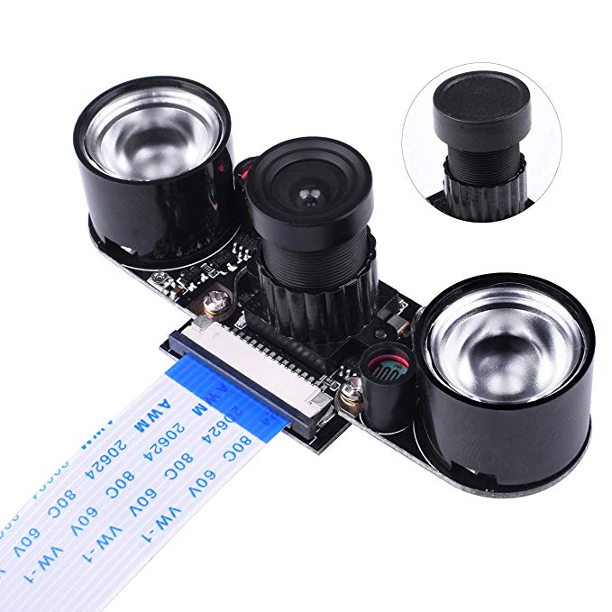 kuman for Raspberry PI Camera Module 5MP 1080p OV5647 Sensor HD Video Webcam Supports Night Vision SC15