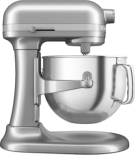 KitchenAid NEW 7 Quart Bowl Lift Stand Mixer with Double Flex Edge Beater KSM70SK, Contour Silver