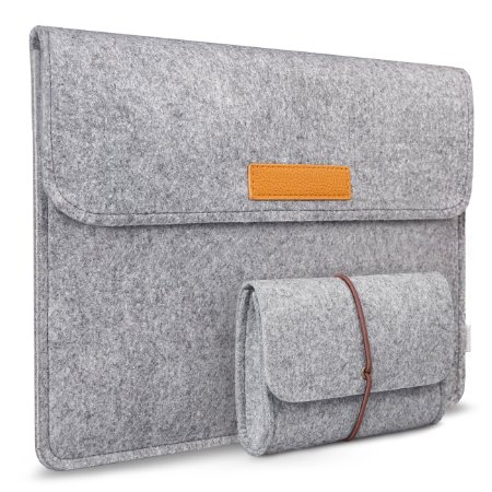 Macbook Air 11 Sleeve, Inateck Case Cover Bag for 11.6 Inch MacBook Air, Felt - Grey