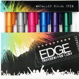 Hair Chalk  Metallic Glitter Temporary Hair Color - Edge Chalkers - Lasts up to 3 Days No Mess Built in Sealant 80 Applications Per Stick Works on All Hair Colors-6 COUNT