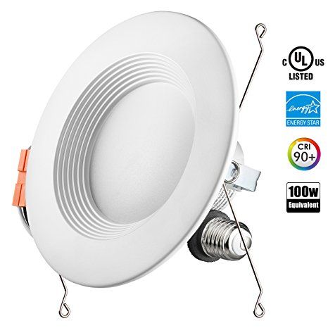 Otronics 5/6 inch Dimmable LED Recessed Lighting Fixture,15W(100w Replacement) 1100 Lumens(CRI93)Neutral White 4000k,LED Downlight Retrofit Kit,ENERGY STAR Ul-listed