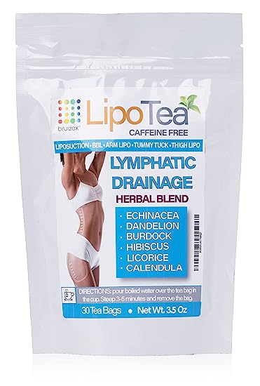 LIPOsuction TEA: LYMPHATIC DRAINAGE natural herbal tea blend I For lymphatic system recovery, swelling water retention relief I For 360 lipo, BBL, tummy tuck I Dandelion, Burdock Root, Echinacea, Licorice, Hibiscus, Red Root I 30 Tea Bags