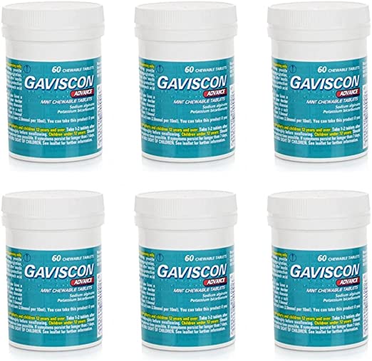 Gaviscon Advance Chewable Tablets Mint - Pack of 6 by Gaviscon