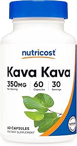 Nutricost Kava Kava Capsules 350 MG Per Serving, 60 Capsules, 30 Servings - Non-GMO, Vegan