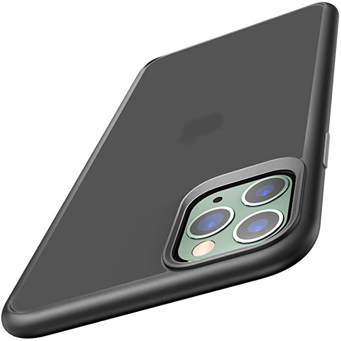 TOZO for iPhone 11 Pro Case 5.8 Inch (2019) Hybrid Soft Grip Matte Finish Clear Back Panel Ultra-Thin [Slim Thin Fit] Cover for iPhone 11 Pro (Semitransparent Black)