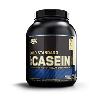 Optimum Nutrition Gold Standard Casein Protein Powder with Glutamine and Amino Acids. Protein Shake by ON - Vanilla, 53 Servings, 1.82kg