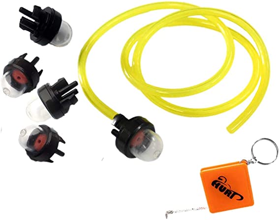 Huri 5x Vorpump Ball Ball Pump Primer Bulbs Pump for Various Chainsaw Strimmer Trimmers Carburettor with Petrol Hose