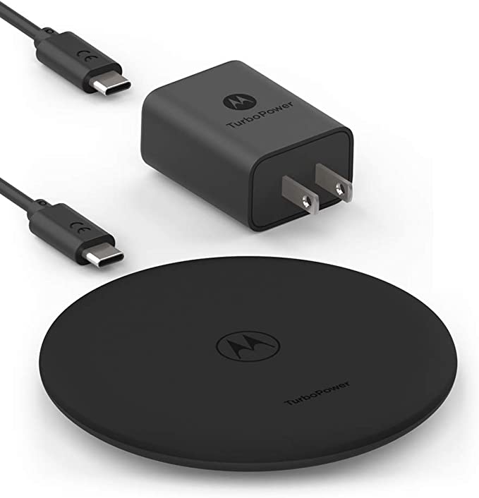 Motorola TurboPower Wireless Charger- 15W Qi Charging pad with 6.6ft Cable and AC Charger for Motorola Edge 2022, Edge  2022, Moto Edge Plus 2020/2022, ThinkPhone