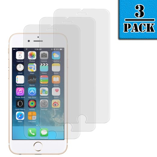 [Lifetime Replacement Warranty] iPhone 6 6s (4.7 inch) Tempered Glass Screen Protector, Etrech® 9H Hardness iPhone6 / iPhone6s 0.26mm HD 99.9% Light Transmission (3 Packs)