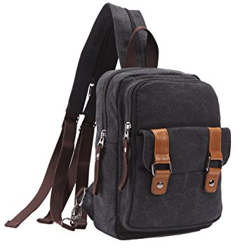 ZUOLUNDUO Vintage Casual Canvas Daypacks Cute Travel Outdoor Backpack Shoulder Bags
