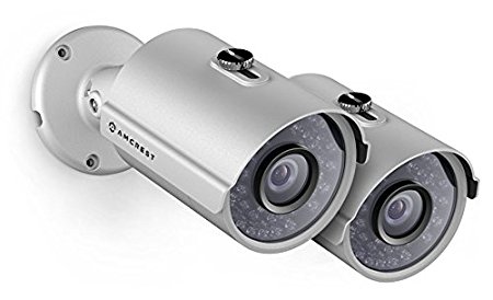 2-Pack Amcrest HDSeries Outdoor 1.3 Megapixel 960P POE Bullet IP Security Camera - IP67 Weatherproof, 1.3MP 960P (1280 TVL), IPM-743E (Silver)