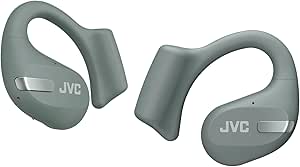 JVC New Nearphones Open Ear True Wireless Headphones with 16mm Large Drivers for Powerful Sound, Single Ear use, Compact Size, and Long Battery Life (up to 38 Hours) - HANP50TG (Green)