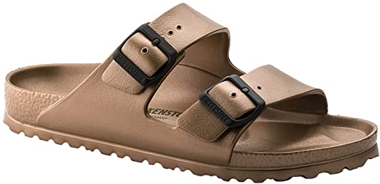 Birkenstock Unisex Arizona Essentials EVA Sandals, Metallic Copper, 41 R EU, 10-10.5 Womens/8-8.5 Mens M US