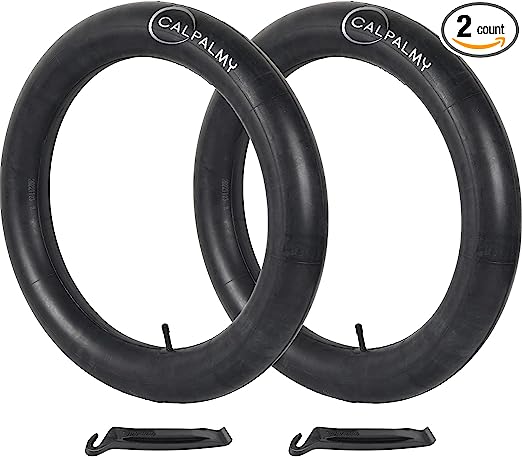 (2-Pack) CALPALMY 20x4.0/26x4.0 Inner Tubes for Fat Tire Bicycles - Multiple Sizes Fat Tire Tubes for Mountain Bikes and E-Bikes with 32mm Schrader Valve - Includes 2 Tire Lever