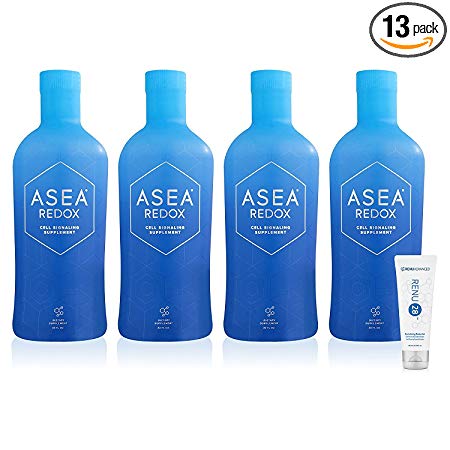 ASEA REDOX Cell Signaling Supplement (4X32 fl. oz. Bottles) with RENU 28 (10mL) Bundle