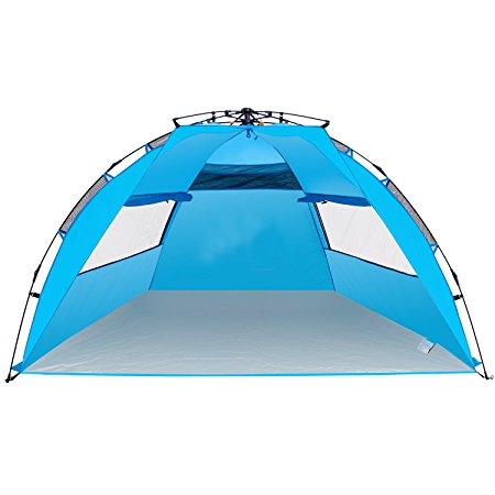 Ylovetoys Instant Beach Tent Easy Pop Up 4 Person Family Sun Shelter Large Size Shade Cabana for Outdoor Camping Hiking Fishing