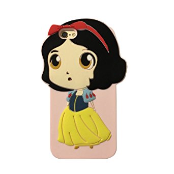 iPhone 6S Case, MC Fashion Cute 3D Cartoon Snow White Silicone Case Cover for Apple iPhone 6/6S 4.7" (Snow White)