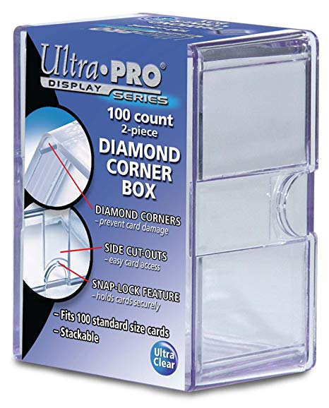 Ultra Pro Diamond Corners 100 Count Clear Card Storage Box