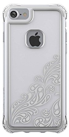 iPhone 7 Case, Ballistic [Jewel Essence] Clear and Silver Whispers Design Six-sided - 6ft Drop Test Certified Case Protection [Clear] Reinforced Bumper Cell Phone Case for Apple iPhone 7