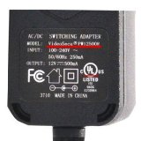 VideoSecu 12V DC 500mA Regulated CCTV Camera Power Supply UL Listed Switching 100V-240V AC to DC 21mm x 55mm Plug Power Adapter MCQ