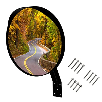 WatchYrBack 12 inch Convex Mirror, Outdoor or Indoor, Wide Angle View, Curved Traffic Safety and Security Mirror 310 mm
