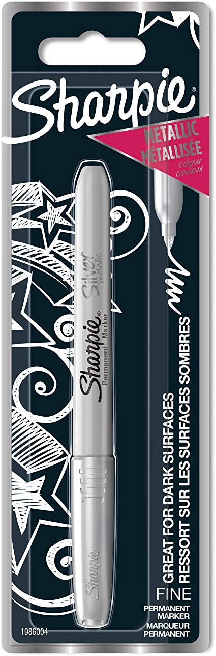 Sharpie Permanent Marker | Fine Tip | Silver | 1 Count