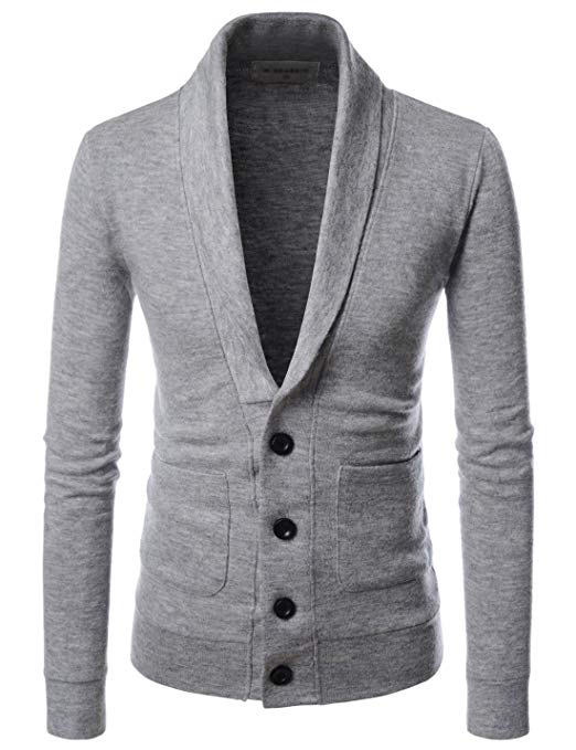 TheLees Shawl Collar Basic Knit Casual Cardigan Sweaters