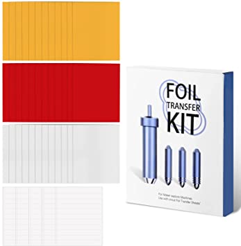 Ctof Foil Transfer Kit for Explore Air Air2 and Maker with Foil Transfer housing,3 Tips,Foil Transfer Sheets Sampler and Tapes