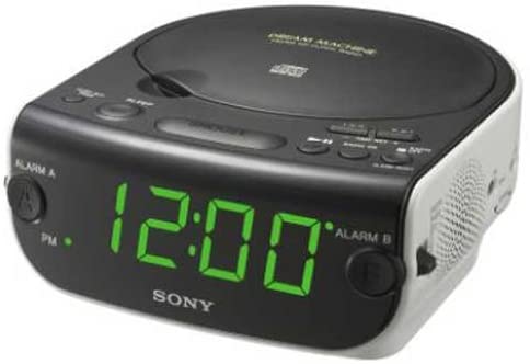 Sony ICF-CD814 AM/FM Stereo Clock Radio with CD Player, White (Discontinued by Manufacturer)