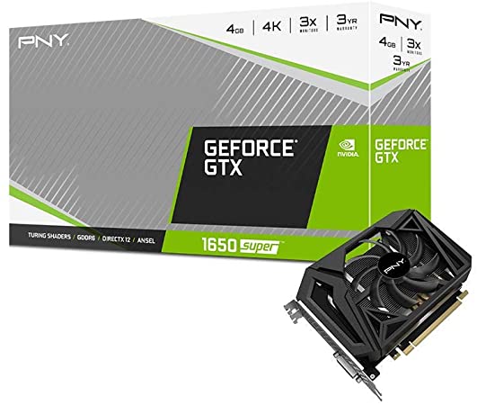 PNY GeForce GTX 1650 Super Single Fan ,Black,VCG16504SSFPPB