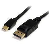 StarTechcom 3 ft Mini DisplayPort to DisplayPort 12 Adapter Cable MM - DisplayPort 4k with HBR2 support - 3 feet Mini DP to DP Cable