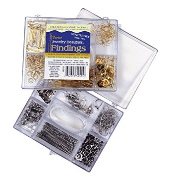 Darice 1972-08 Nickel Free Silver Finding Starter Kit in Clear Box