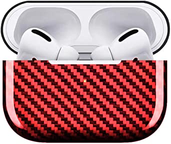 AirPods Pro 3 Case,Genuine Carbon Fiber Slim-Fit Super Thin Shockproof Aramid Fiber Cover and Skin Compatible with Apple AirPods Pro Earbuds Accessories (Red)