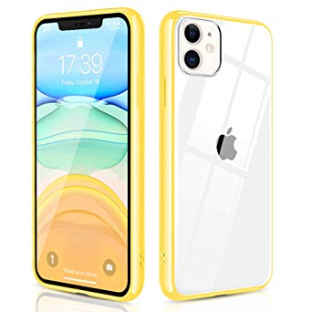 OULUOQI Compatible with iPhone 11 Case 2019, Shockproof Clear Case with Hard PC Shield Soft TPU Bumper Cover Case for iPhone 11 6.1 inch
