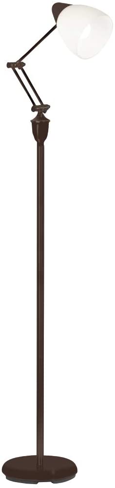 OttLite Webster Adjustable LED Floor Lamp, Modern Contemporary Design, Bronze