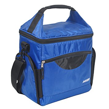 MIER 24 Can Soft Cooler Tote Insulated Lunch Bag Outdoor Picnic Bag for Grocery, Kayak, Camping, Hiking, Car, Travel, Leakproof Liner, Blue