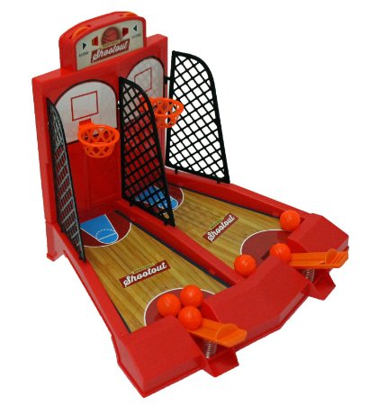 One or Two Player Desktop Basketball Game Best Classic Arcade Games Basket Ball Shootout Table Top Shooting Fun Activity Toy For Kids Adults Sports Fans - Helps Reduce Stress - by Perfect Life Ideas