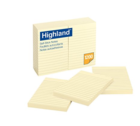 Highland Notes, 4 x 6-Inches, Yellow, 12-Pads/Pack