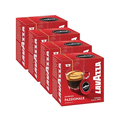 Lavazza A Modo Mio Passionale Coffee Capsules (4 Packs of 16)