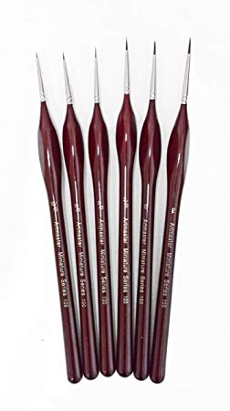 Extra Fine Detail Paint Brush - 6 Sizes | Artists, Modellers, Miniatures