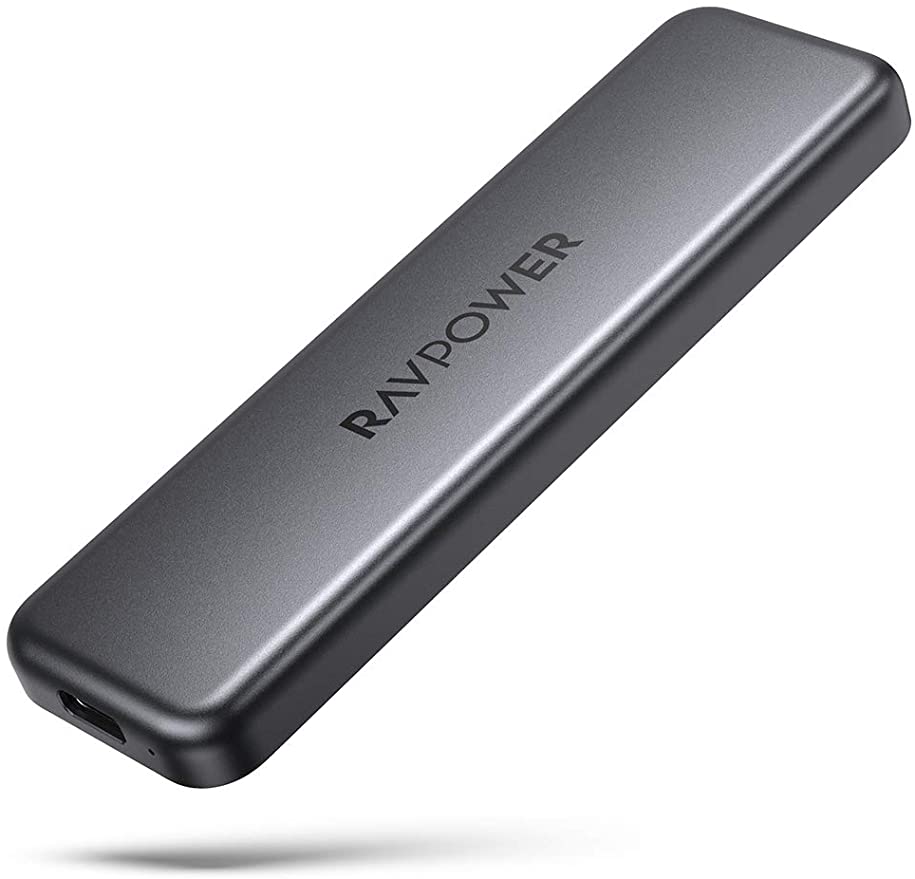 RAVPower Portable External SSD Pro, 1TB Hard Drive with 540MB/S Data Transfer, NAND Flash, USB 3.1 Gen 2 Interface, ATA Lock, Mini USB C Solid State Drive