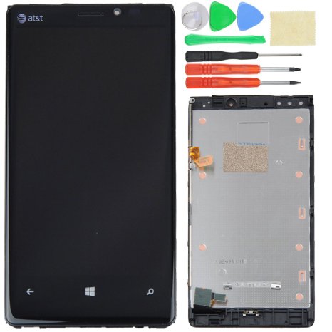 Full Touch Screen   LCD Display Assembly with Frame for Nokia Lumia 920 At&t