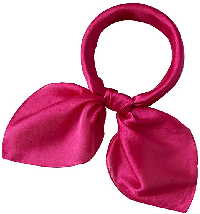Bellonesc Women's Scarfs 100% Silk Small Square Scarves 21" x 21" Real silk Hair Scarfs Neckscarfs for Women