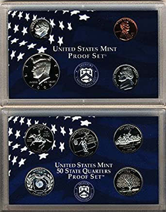 1999 S U.S. Mint 9-coin Clad Proof Set - OGP box & COA Proof